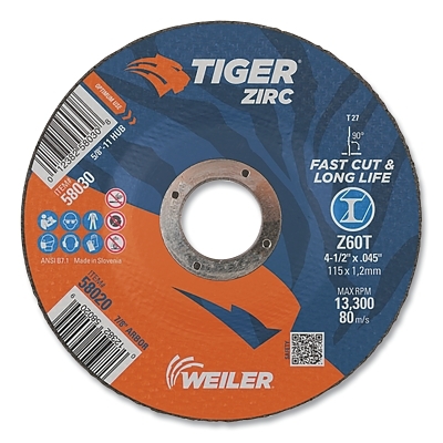 4-1/2 X 045 TIGER ZIRC TY27 C-O WHL 7/
